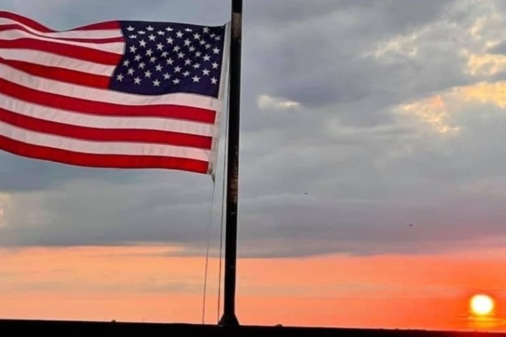 a close up of a flag